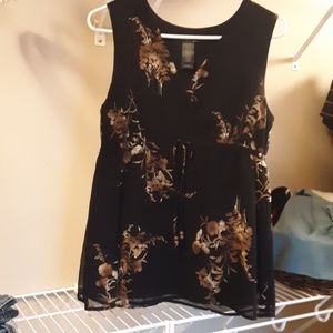 Black and gold tank top